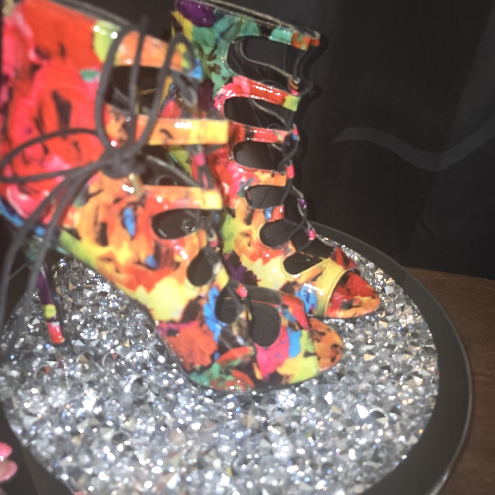 Steve Madden Multicolor Strappy Heels - Picture 5 of 6